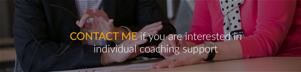 Contact me if you are interested in individual coaching support.